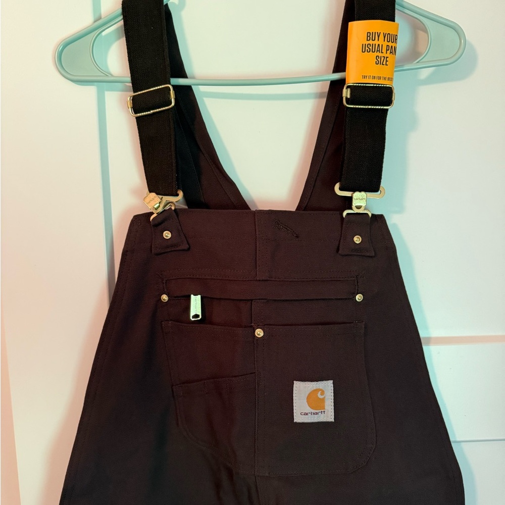 Carhartt Dark Brown Bib Overalls — NEW WITH TAGS |